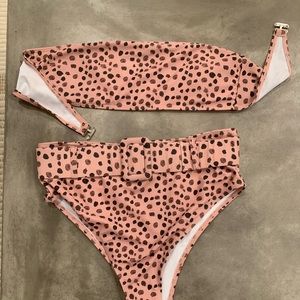 Strapless Bathing Suit, Swim, belted